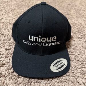 Unique Grip and Lighting Black Snapback Hat